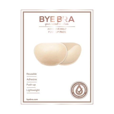 Bye Bra Adhesive Half Push-Up Pads Nude wkładki do biustonosza wielokrotne