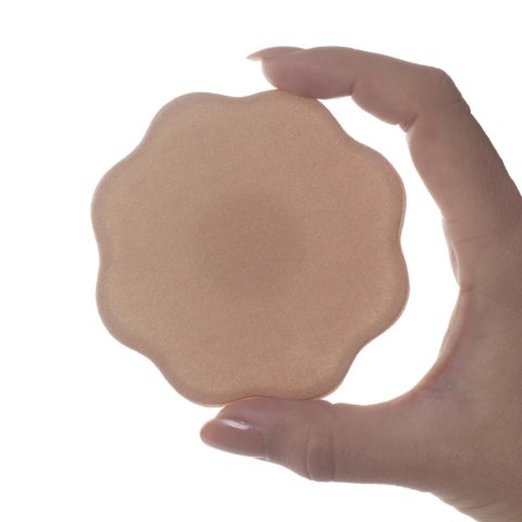 Bye Bra Fabric Nipple Covers Nude - materiałowe osłonki kwiaty 1 para