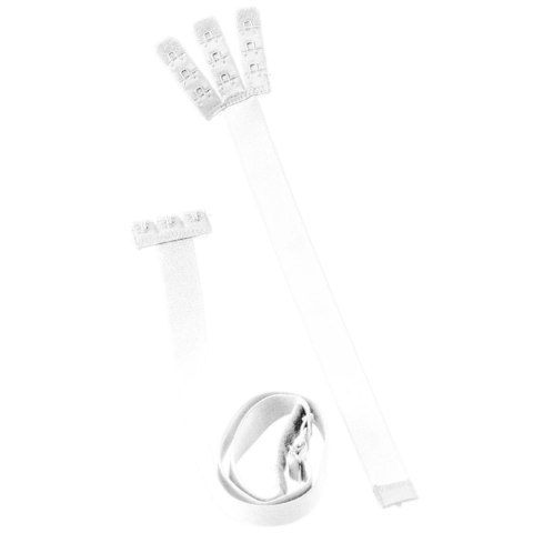 Bye Bra Flexible Low Back Straps 3 haftki czarny/biały regulowane