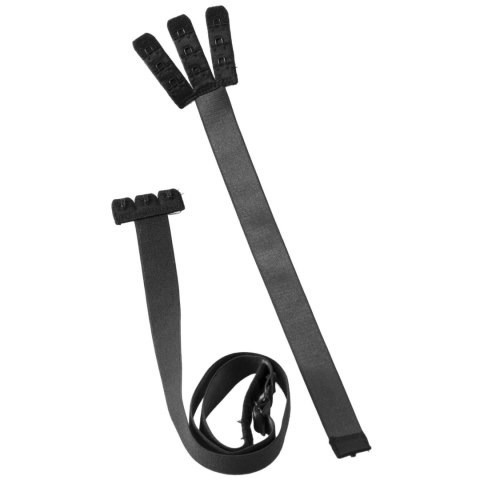 Bye Bra Flexible Low Back Straps 3 haftki czarny/biały regulowane