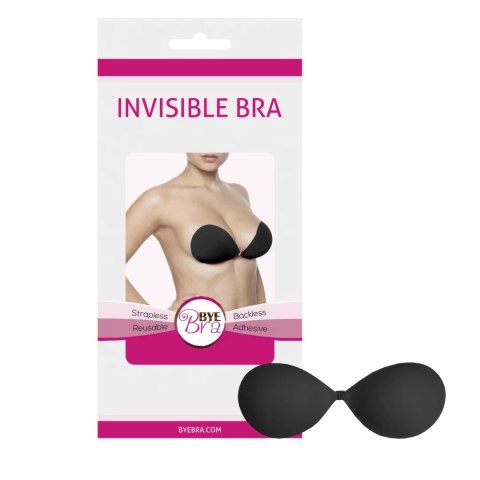 Bye Bra Invisible Bra C Czarny - samonośny biustonosz bez ramiączek