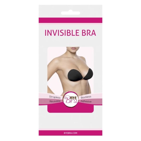 Bye Bra Invisible Bra C Czarny - samonośny biustonosz bez ramiączek
