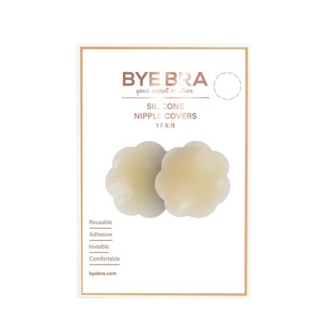 Bye Bra Silicone Nipple Covers Nude - silikonowe osłonki kwiaty, wielorazowe