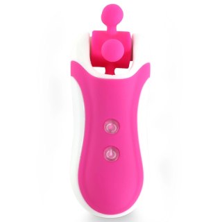 FeelzToys Clitella Pink - Kompaktowy stymulator z wymiennymi końcowkami