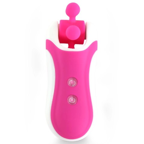 FeelzToys Clitella Pink - Kompaktowy stymulator z wymiennymi końcowkami