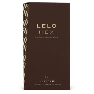 LELO HEX Respect XL 12 szt. prezerwatywy szerokie, cienka struktura 58 mm