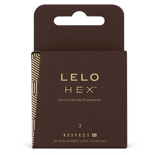 LELO HEX Respect XL prezerwatywy lateksowe powiększone 3 sztuki