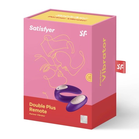 Satisfyer Double Plus Remote silikonowy model dla par sterowany pilotem
