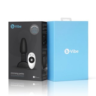 B-Vibe Rimming Petite Black - Plug z funkcją rotacji i pilotem