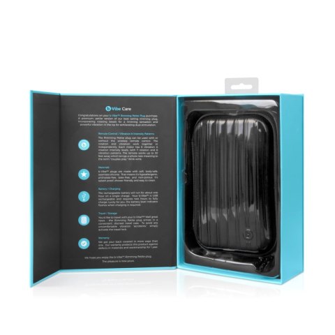 B-Vibe Rimming Petite Black - Plug z funkcją rotacji i pilotem