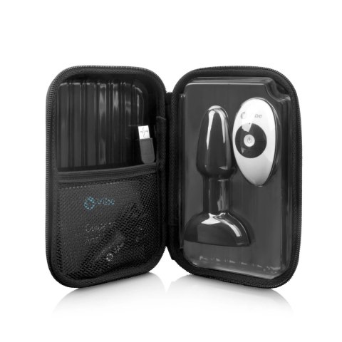 B-Vibe Rimming Petite Black - Plug z funkcją rotacji i pilotem