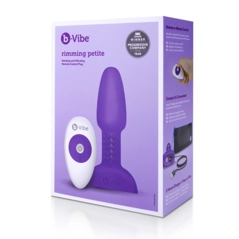 B-Vibe Rimming Petite Purple - kompaktowa maszyna intymna z pilotem