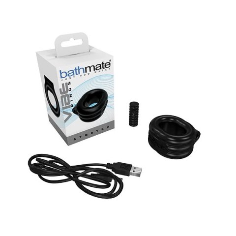 Bathmate Vibe Ring Stretch - elastyczny pierścień wibrujący, ładowany USB