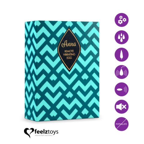 FeelzToys Anna Deep Purple - Jajko wibrujące z pilotem, silikon, 10 trybow