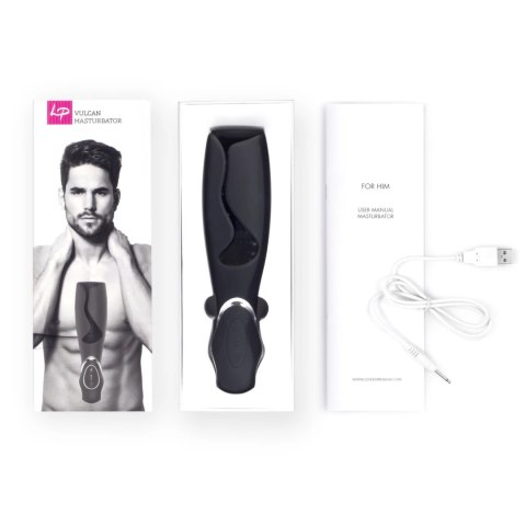 LoversPremium Vulcan Black - Wibrująca maszyna intymna, 10 trybow, USB