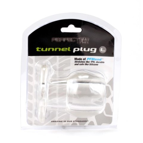 Perfect Fit Double Tunnel Plug Large Clear - anatomiczna podwojna zatyczka duża