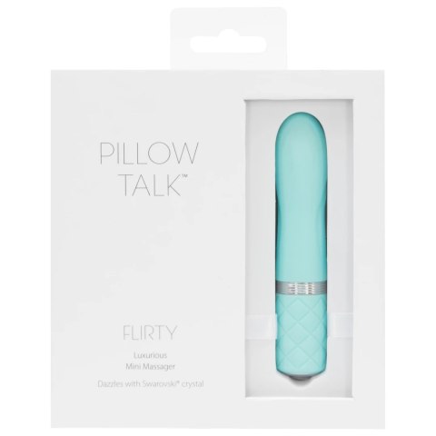 Pillow Talk Flirty model Teal z kryształkami, silikonowy, kompaktowy
