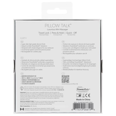 Pillow Talk Flirty model Teal z kryształkami, silikonowy, kompaktowy