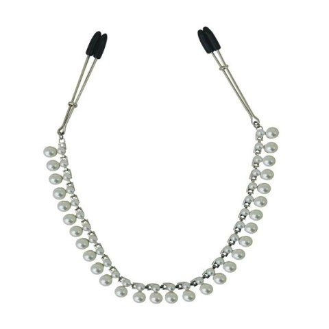 Sportsheets Sincerely Pearl Chain ozdobne klipsy z łańcuszkiem 40,6 cm