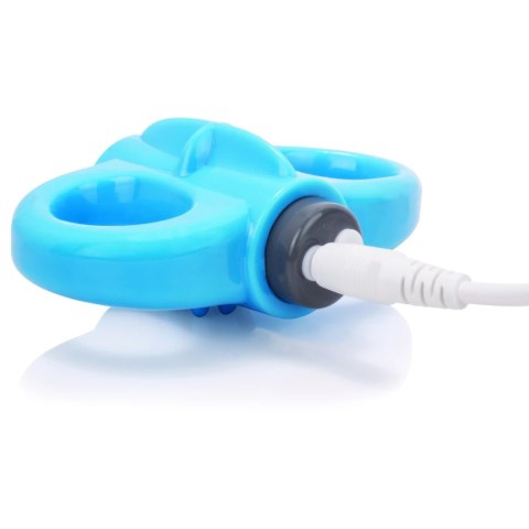 The Screaming O Charged Yoga Blue - pierścień wibrujący, 10 trybow, niebieski