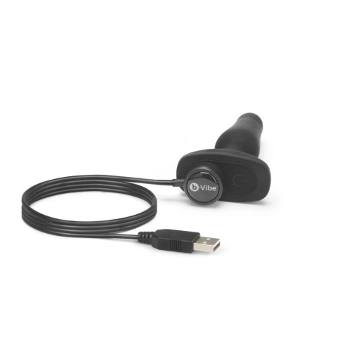 B-Vibe Novice Plug Black - kompaktowa maszyna intymna z pilotem