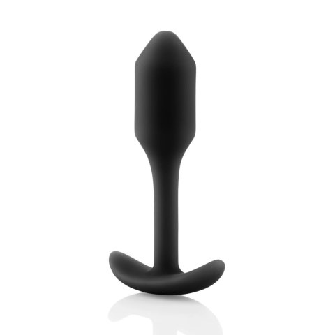 B-Vibe Snug Plug 1 czarny - silikonowy model z wagą 54g, rozmiar S