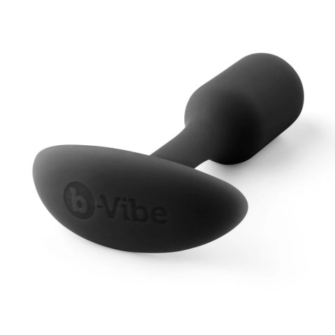 B-Vibe Snug Plug 1 czarny - silikonowy model z wagą 54g, rozmiar S