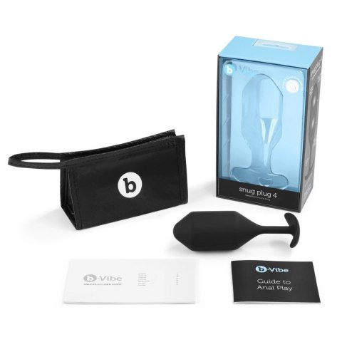 B-Vibe Snug Plug 4 Black - anatomiczny model silikonowy 255g