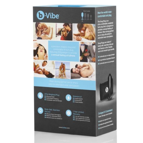 B-Vibe Snug Plug 4 Black - anatomiczny model silikonowy 255g