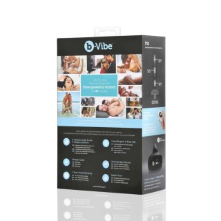 B-Vibe Trio Plug Black - model z 3 silnikami, pilot, silikon, średni