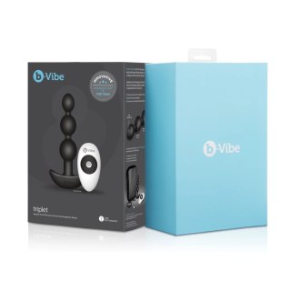 B-Vibe Triplet Black - wibrująca sonda z 2 silnikami i pilotem