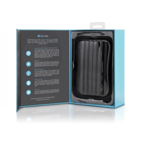 B-Vibe Triplet Black - wibrująca sonda z 2 silnikami i pilotem