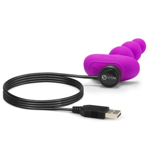 B-Vibe Triplet Fuchsia - Koraliki z funkcją wibracji i pilotem