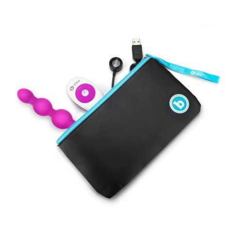 B-Vibe Triplet Fuchsia - Koraliki z funkcją wibracji i pilotem