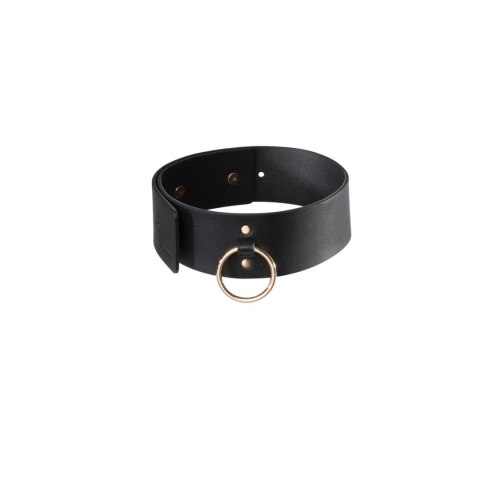 Bijoux Indiscrets MAZE Wide Choker Black - obroża z odpinaną smyczą