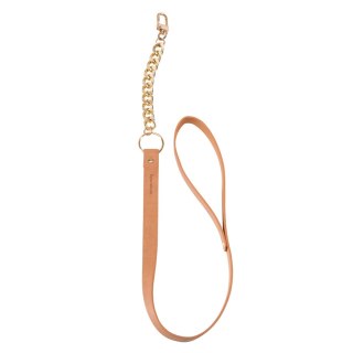 Bijoux Indiscrets Maze Leash Brown - smycz z wegańskiej skory, brązowa