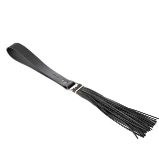 Bijoux Indiscrets Maze Tassel Flogger Black - czarny pejcz z frędzlami