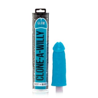 Clone-A-Willy Kit Glow-in-the-Dark Blue - Zestaw odlewniczy świecący, niebieski