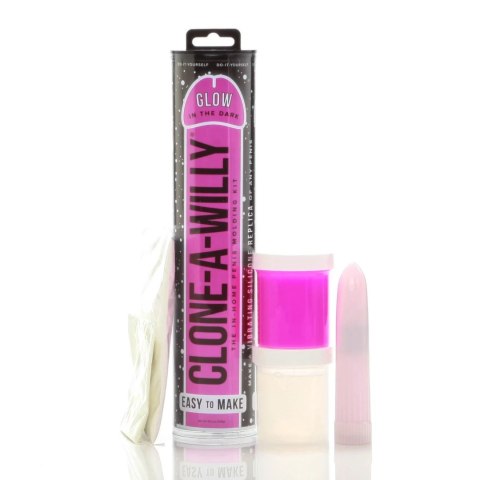 Clone-A-Willy Kit Pink Glow - Zestaw do Klonowania, Świecący, Wibrujący
