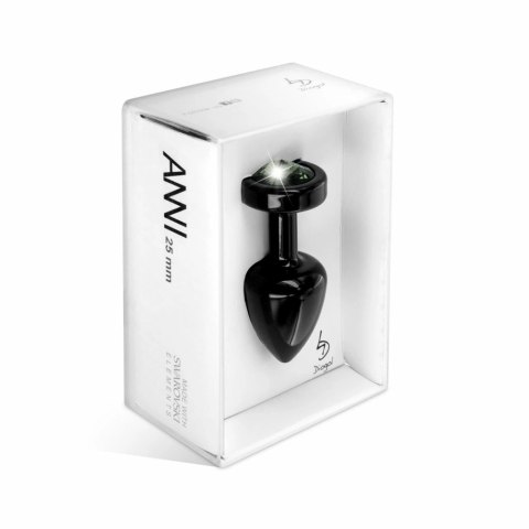 Diogol Anni Round 25 mm Black & Black - aluminiowy model z kryształkiem