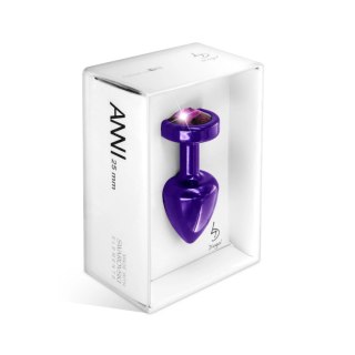 Diogol Anni Round 25 mm fioletowo-rożowy korek z kryształem