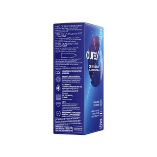Durex Originals Classic Natural 12 szt. lateksowe, 54 mm, nawilżane
