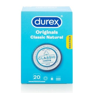 Durex Originals Classic Natural 20 szt. - klasyczne, lateksowe, 54 mm