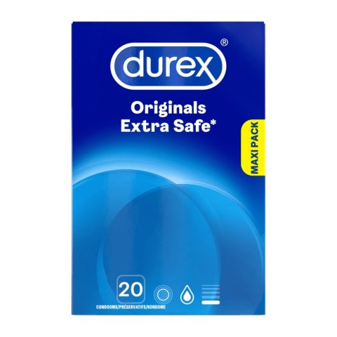 Durex Originals Extra Safe 20 szt. prezerwatywy powiększona grubość