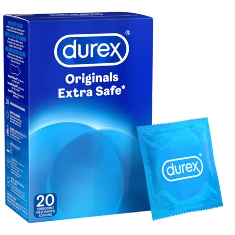 Durex Originals Extra Safe 20 szt. prezerwatywy powiększona grubość