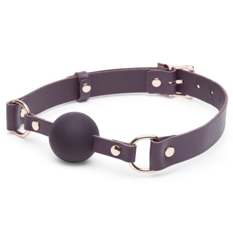 Fifty Shades of Grey Freed Cherished Leather Ball Gag regulowany fiolet