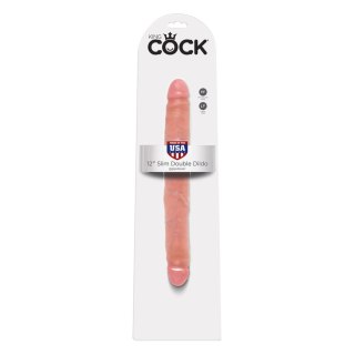 King Cock Slim Double 12" Flesh - podwojny model intymny realistyczny