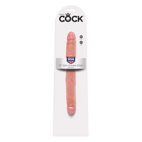 King Cock Slim Double 12" Flesh - podwojny model intymny realistyczny