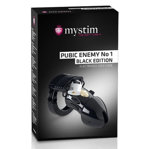 Mystim Pubic Enemy No 1 Black Edition - system kontroli intymnej z funkcją elektrostymulacji