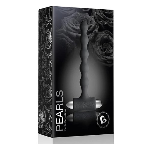 Rocks-Off Petite Sensations Pearls Black - koraliki z 7 trybami pracy, czarne